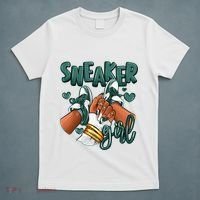 Girl Afro Oxidized Green 4s Matching T-Shirt thumb 5