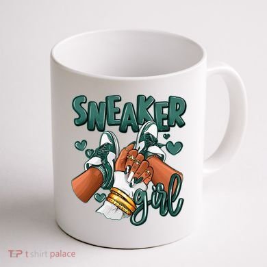 Girl Afro Oxidized Green 4s Matching Coffee Mug back