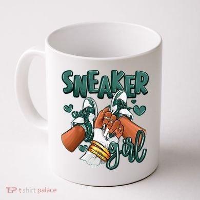 Girl Afro Oxidized Green 4s Matching Coffee Mug