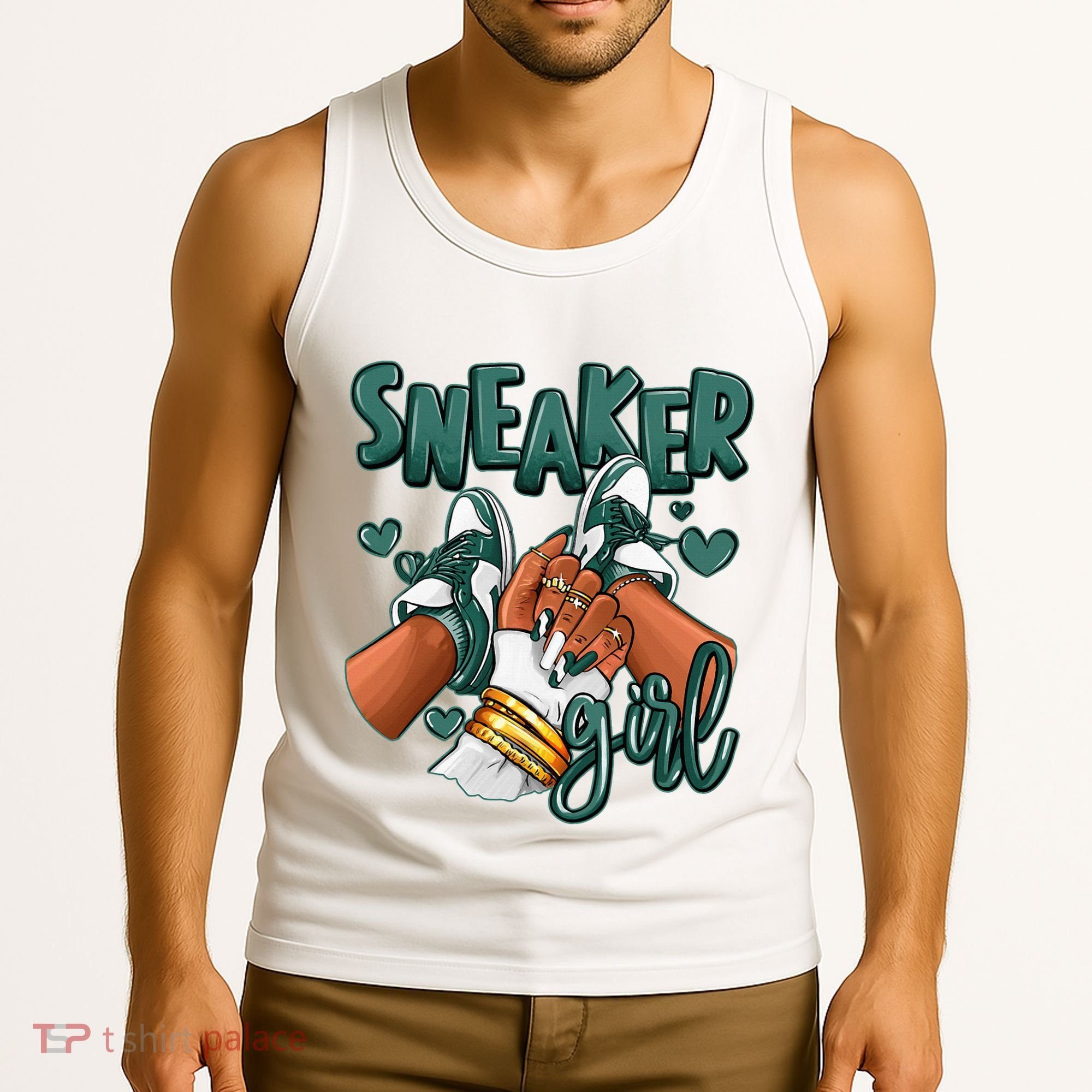 Girl Afro Oxidized Green 4s Matching Tank Top