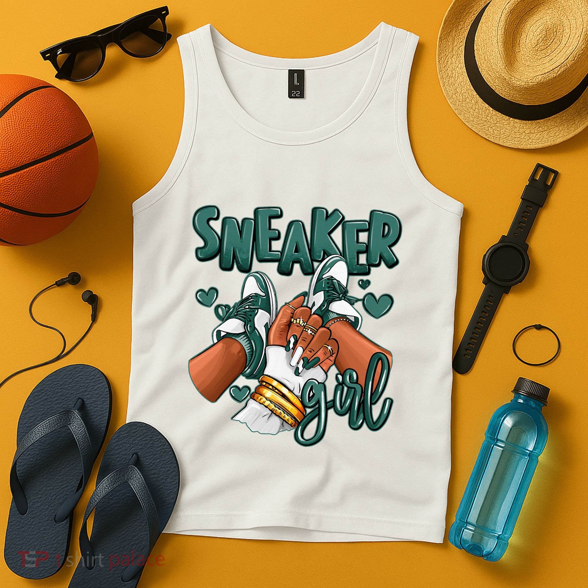 Girl Afro Oxidized Green 4s Matching Tank Top