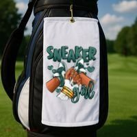 Girl Afro Oxidized Green 4s Matching Golf Towel thumb 2