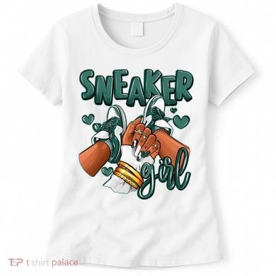 Girl Afro Oxidized Green 4s Matching Women's T-Shirt
