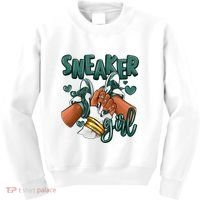 Girl Afro Oxidized Green 4s Matching Kids Sweatshirt thumb 0