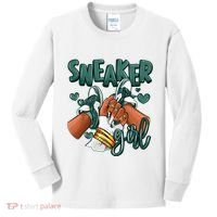 Girl Afro Oxidized Green 4s Matching Kids Long Sleeve Shirt thumb 0