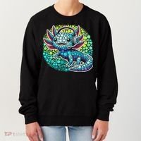 Gamer Axolotl Polka Dot Video Games Day Headphone Women's Sweatshirt thumb 0