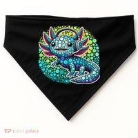 Gamer Axolotl Polka Dot Video Games Day Headphone USA-Made Doggie Bandana thumb 0
