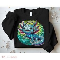 Gamer Axolotl Polka Dot Video Games Day Headphone Sweatshirt thumb 2