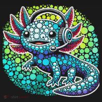 Gamer Axolotl Polka Dot Video Games Day Headphone Women's Tank Top thumb 5