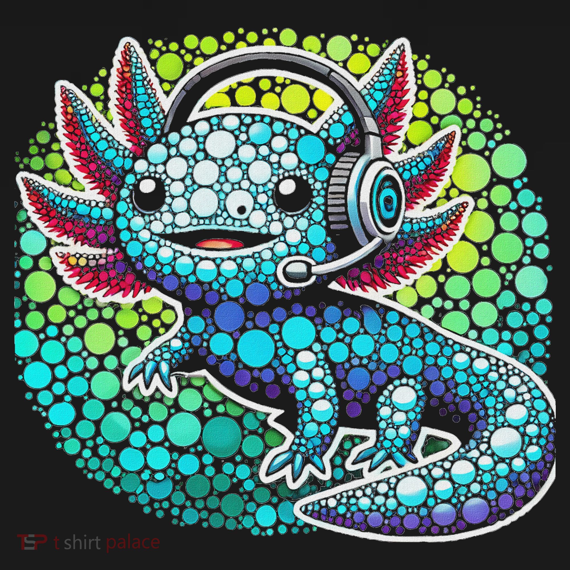 Gamer Axolotl Polka Dot Video Games Day Headphone Women's Tank Top