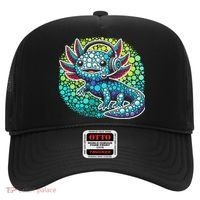 Gamer Axolotl Polka Dot Video Games Day Headphone Hat thumb 0