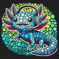Gamer Axolotl Polka Dot Video Games Day Headphone Hat thumb 2
