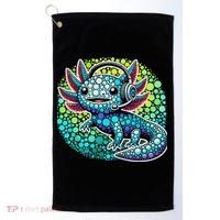Gamer Axolotl Polka Dot Video Games Day Headphone Golf Towel thumb 0