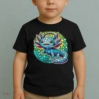 Gamer Axolotl Polka Dot Video Games Day Headphone Toddler T-Shirt thumb 2