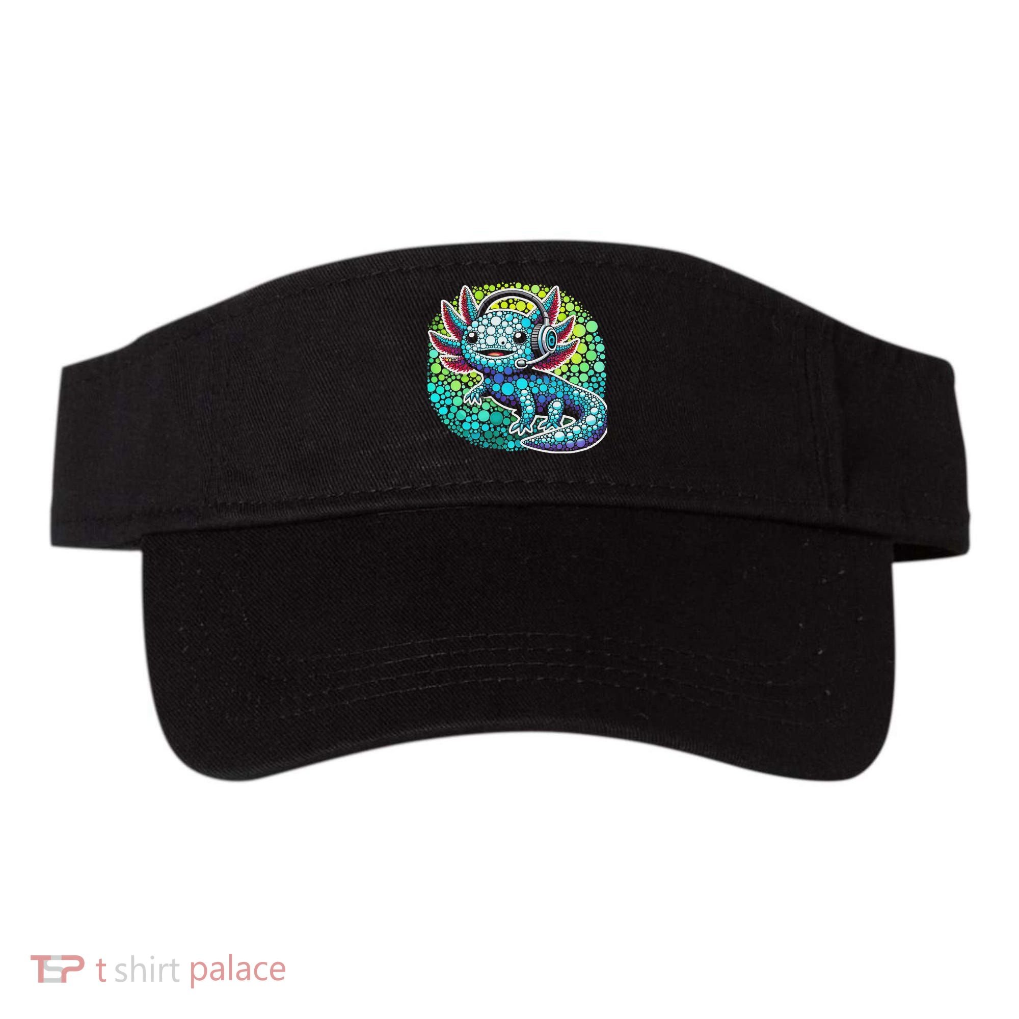 Gamer Axolotl Polka Dot Video Games Day Headphone Visor