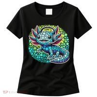 Gamer Axolotl Polka Dot Video Games Day Headphone Women's T-Shirt thumb 0