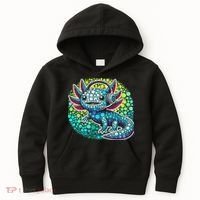 Gamer Axolotl Polka Dot Video Games Day Headphone Kids Hoodie thumb 0