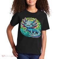 Gamer Axolotl Polka Dot Video Games Day Headphone Kids T-Shirt thumb 2