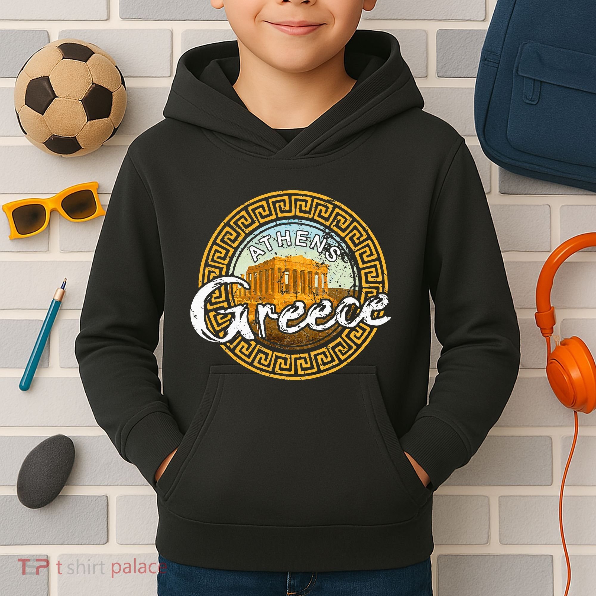 Greece Athens Parthenon Acropolis Kids Hoodie