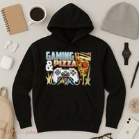 Gaming And Pizza Lover Fan Hoodie thumb 3