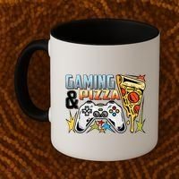 Gaming And Pizza Lover Fan Coffee Mug thumb 2