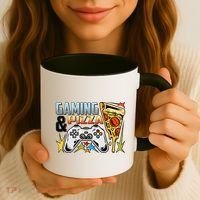 Gaming And Pizza Lover Fan Coffee Mug thumb 3