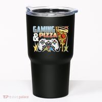 Gaming And Pizza Lover Fan Tumbler thumb 0