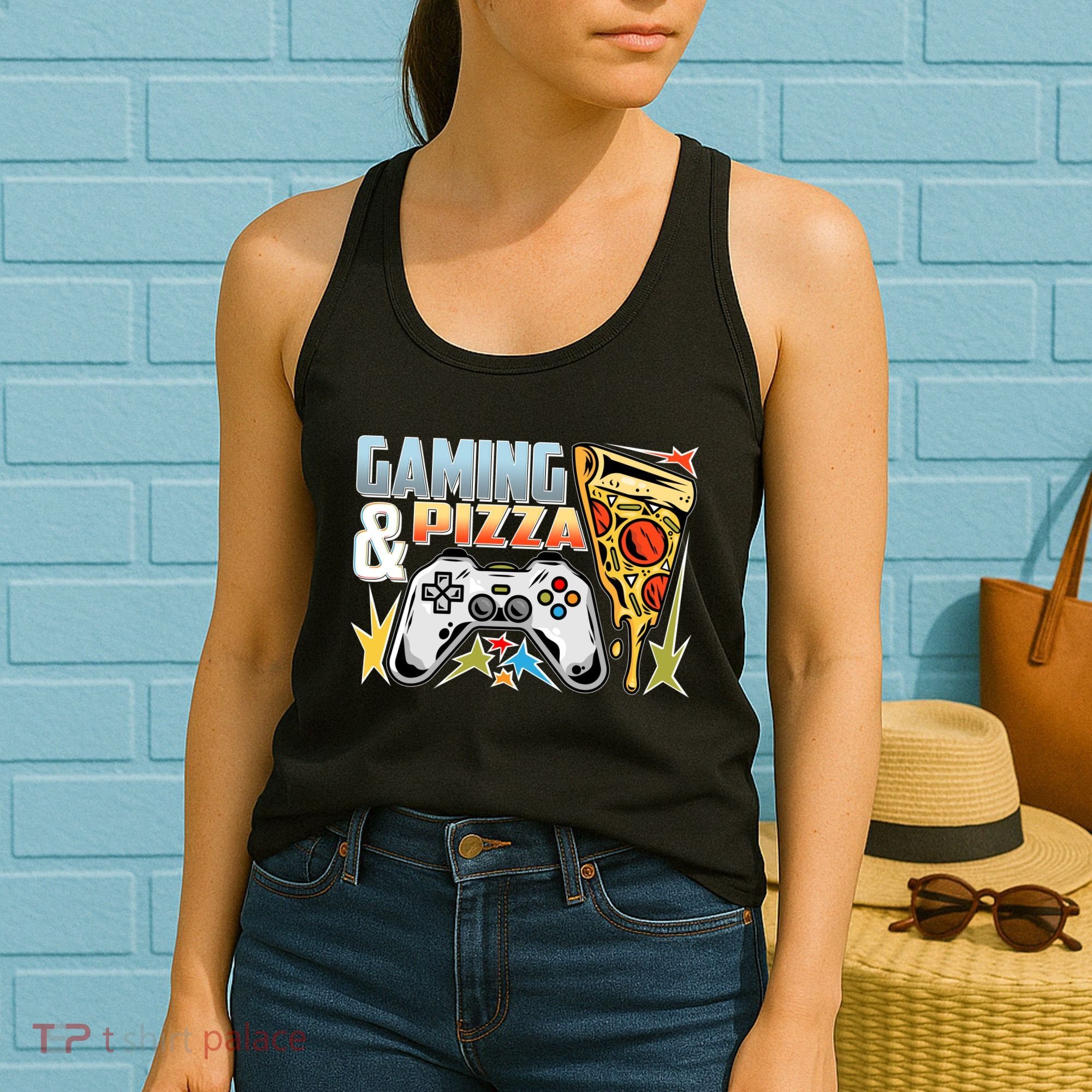 Gaming And Pizza Lover Fan Women's Tank Top