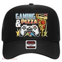 Gaming And Pizza Lover Fan Hat thumb 0