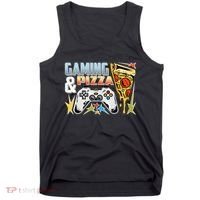 Gaming And Pizza Lover Fan Tank Top thumb 0