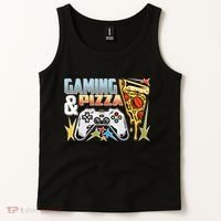 Gaming And Pizza Lover Fan Tank Top thumb 2