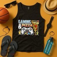 Gaming And Pizza Lover Fan Tank Top thumb 4
