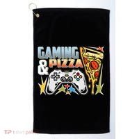 Gaming And Pizza Lover Fan Golf Towel thumb 0