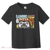 Gaming And Pizza Lover Fan Toddler T-Shirt thumb 0