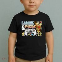 Gaming And Pizza Lover Fan Toddler T-Shirt thumb 2