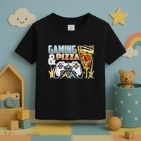 Gaming And Pizza Lover Fan Toddler T-Shirt thumb 3