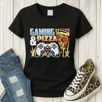 Gaming And Pizza Lover Fan Women's T-Shirt thumb 3