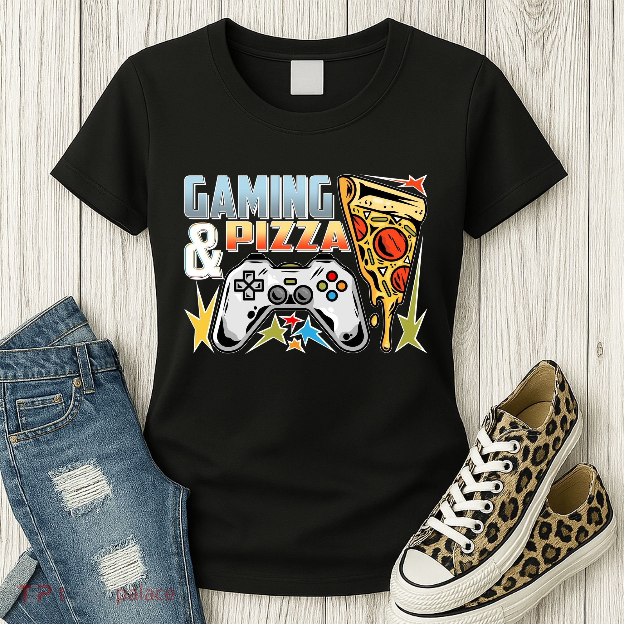 Gaming And Pizza Lover Fan Women's T-Shirt