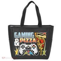 Gaming And Pizza Lover Fan Tote Bag thumb 0