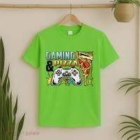 Gaming And Pizza Lover Fan T-Shirt thumb 2