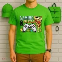 Gaming And Pizza Lover Fan T-Shirt thumb 6