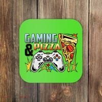Gaming And Pizza Lover Fan Coaster thumb 0
