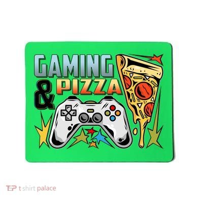 Gaming And Pizza Lover Fan Mousepad