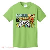 Gaming And Pizza Lover Fan Kids T-Shirt thumb 0