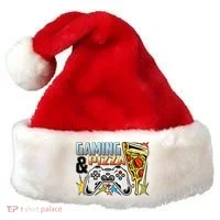 Gaming And Pizza Lover Fan Santa Hat thumb 0