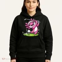 Golfer Axolotl Playing Golf, Golf Player Sports Hoodie thumb 5