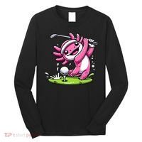 Golfer Axolotl Playing Golf, Golf Player Sports Long Sleeve Shirt thumb 0
