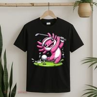 Golfer Axolotl Playing Golf, Golf Player Sports T-Shirt thumb 2