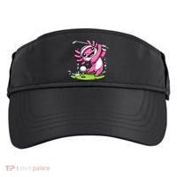 Golfer Axolotl Playing Golf, Golf Player Sports Adult Drive Performance Visor thumb 0