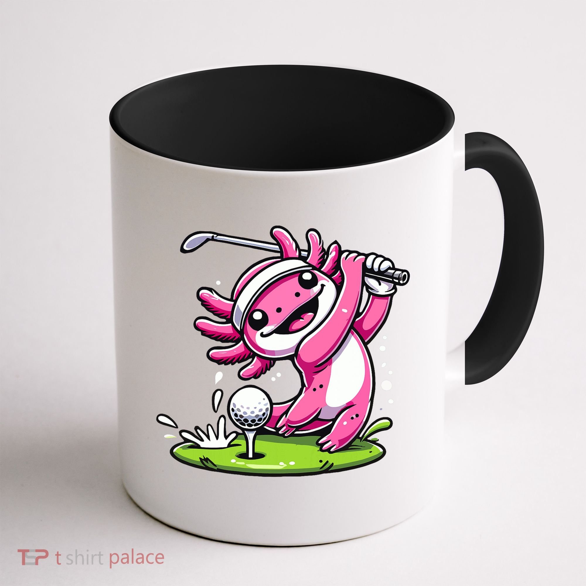 Golfer Axolotl Playing Golf, Golf Player Sports Coffee Mug